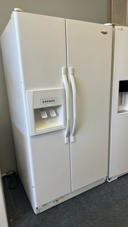 White Side By Side Fridge 