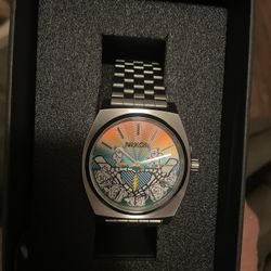 NIXON O 211 1 GRATEFUL DEAD TIME TELLER ALL SILVER / BEARS / ROSES A1(contact info removed)-00
