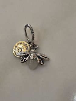 Pandora Glow-in-the-dark Firefly Dangle Charm in sterling silver for bracelet necklace