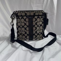 Vintage Black Coach Crossbody Purse 