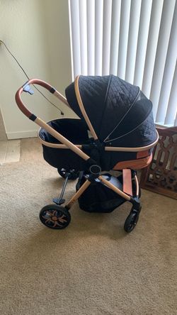 Magic Zo Baby Stroller with Rose Gold Frame
