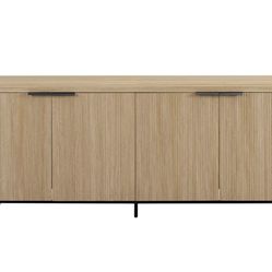 Fluted 4 Door Sideboard Credenza 