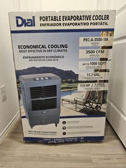 Dial Manufacturing 3500-CFM 3 -Speed Portable Evaporative Cooler for 1000-sq ft