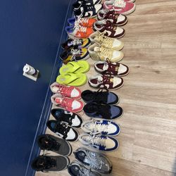 Nike, Jordan, Dunks, New Balance, Vans And Pair Of Steve Madden Slippers 