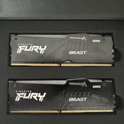 Kingston FURY Beast RGB 64GB 5200MT/s DDR5 CL40 DIMM Desktop Memory (Kit of 2x 32GB) 