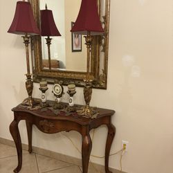 Console Table With Accessories Included 