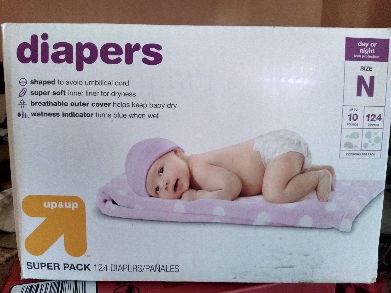 Newborn diapers box never opened