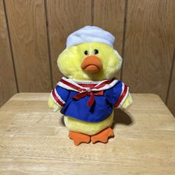 Vintage Dakin Duck Plush Splasher Chick Sailor Easter Stuffed Animal Toy 1987 9”