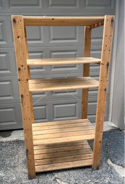 Wood 5 Tier Storage Shelving