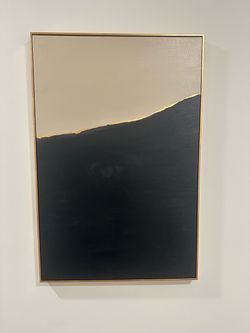 Modern Minimalist Black & Gold Abstract Canvas Art