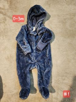 Baby Fleece Hooded Snowsuit 0-3 Months