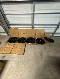 Full Olympic Bumper Plate Set 45/35/25/10/5/2.5  (BRAND NEW IN BOXES)  