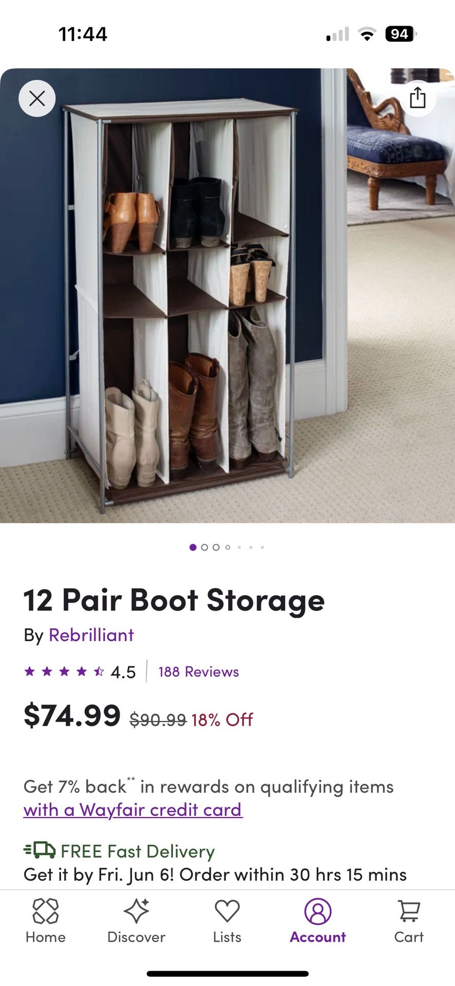 Wayfair Boot And Shoe Storage Rack