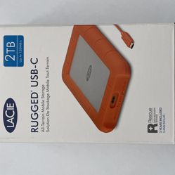 Lacie Rugged 2TB USB-C External Hard Drive