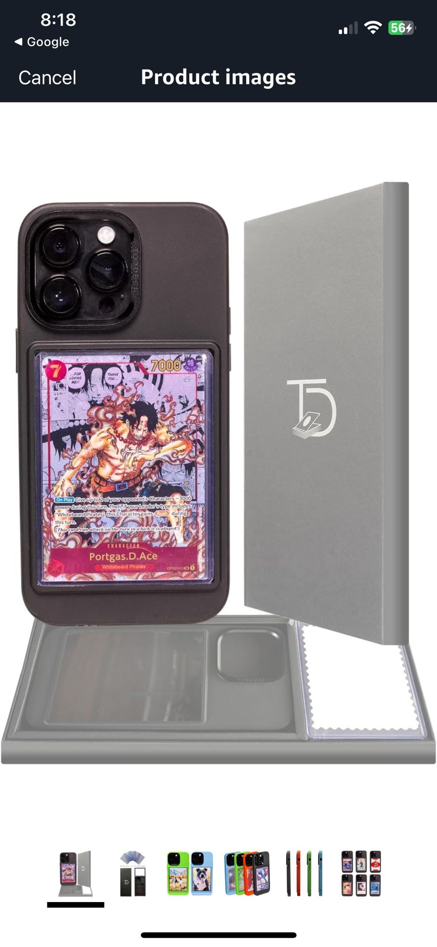TopDeck Card/Photo Display Phone Case for iPhone 15 - Black | TCG/Photo Display Top Loaders & Sleeves | Compatible Pokemon Cards, Sports, One Piece, M