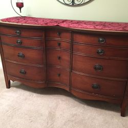 Vintage Mahogany 9 Drawer Dresser 5” wide 30” Tall
