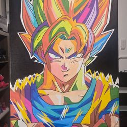 Hand-painted Goku picture