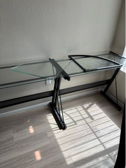 Glass Corner Desk