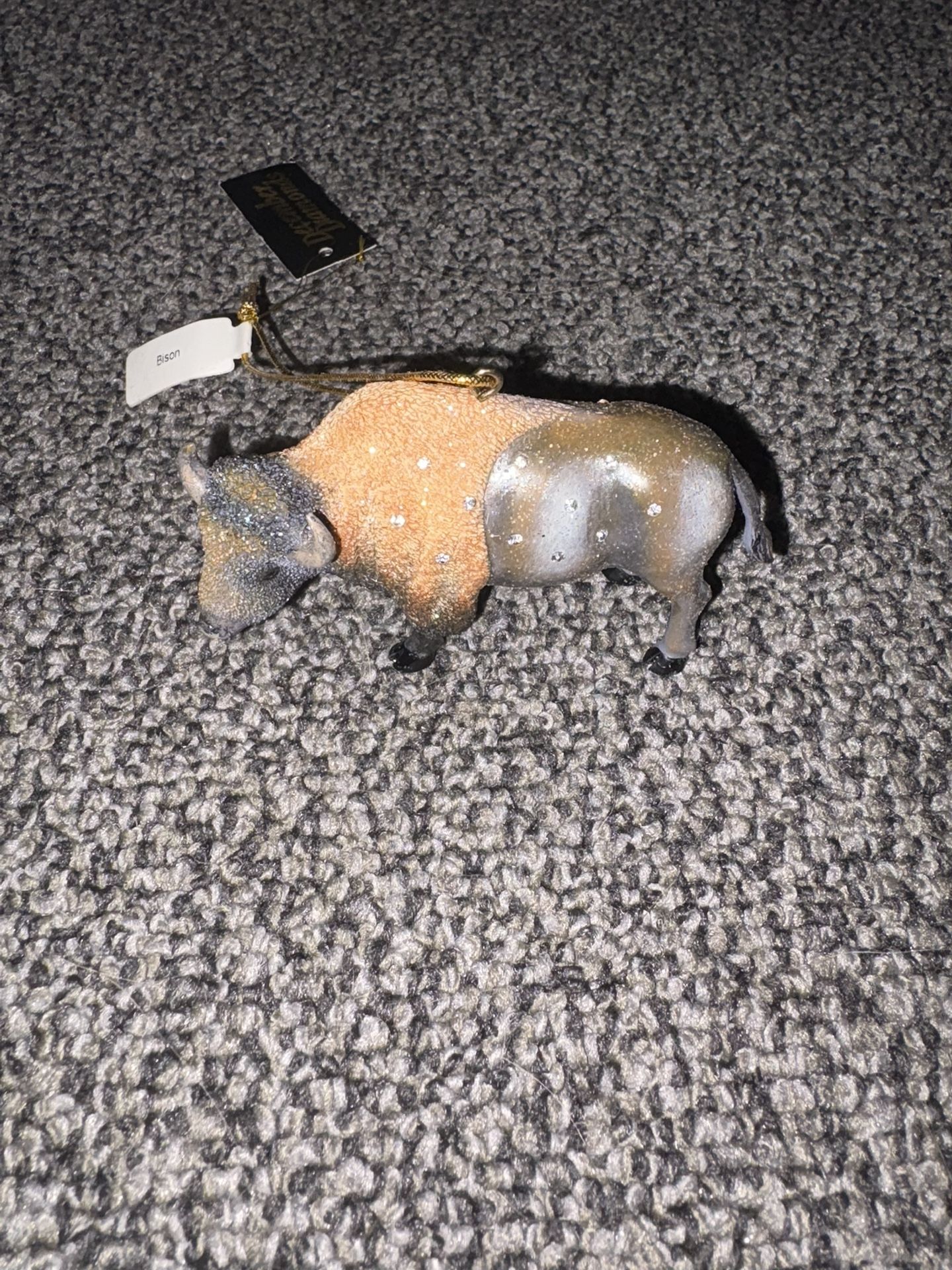 Glitter Bison Ornament