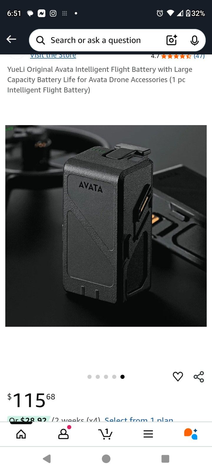DJI AVATA Intelligent Flight Drone Battery 🔋.