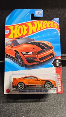 Hot Wheels Metallic Orange 2020 Ford Mustang Shelby GT500 Mustang 60.