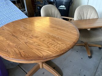 Very Nice Wood Table With Leaf