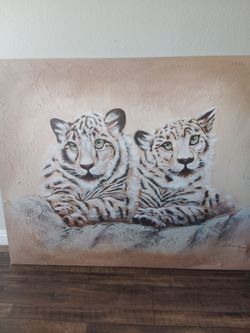 White tiger Painting
