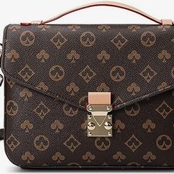 Nice Women's Crossbody Bags Shoulder Bag Classic Leather Clutch Handbag with Adjustable Strap