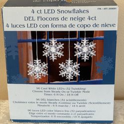 Christmas LED Snowflake Lights-NEW In Opened Box🔵Read Full Description Below🔵