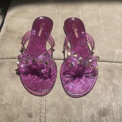 Forever Purple Sandals with Jelly Design