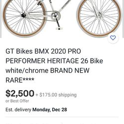 2020 gt bmx 26" "RARE" Pro performer