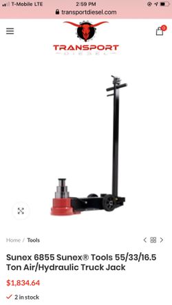 NEW IN THE BOX - SUNNEX HYDRAULIC TRUCK JACK - 3 STAGE