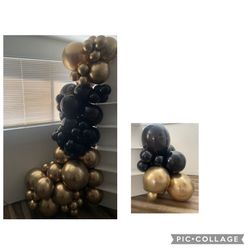 Balloon Garland 6ft garland and 2 ft cluster 2 colors