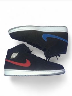 🔥 RARE RETAIL GRAIL Air Jordan 1 Mid ‘Multicolor Swoosh Black’ w/o Box🔥