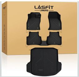 LASFIT Floor Mats & Cargo Mats for Volkswagen Jetta 2019-2026 & Jetta GLI 2019-2026, All Weather TPE Custom Fit Floor Liners for VW Jetta 1st & 2nd Ro