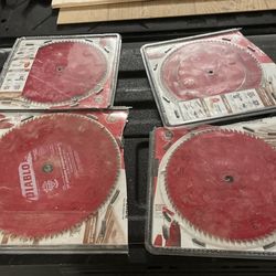 4 Diablo Blades Used 1-12” 100teeth, 3-10 80teeth