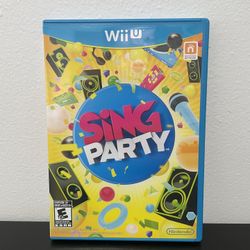 Sing Party - Nintendo Wii U - Like New - CIB w/ Manual - Video Game - Dance