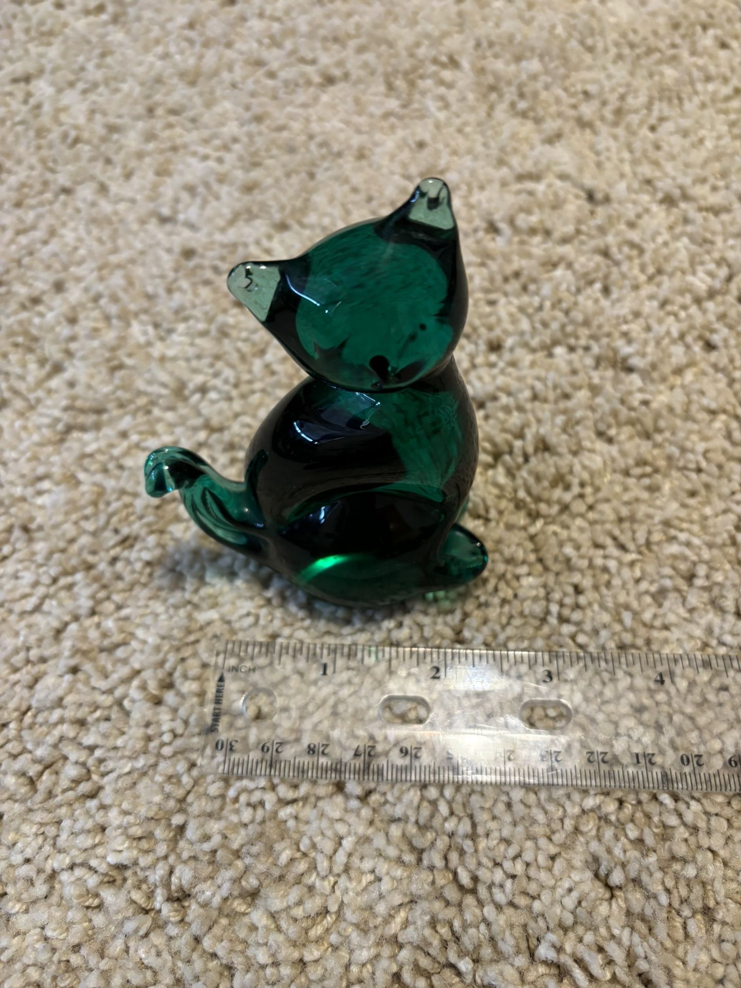 Blown glass cat