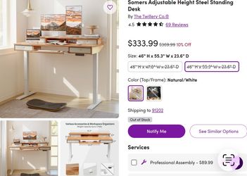 Adjustable Height Steel Standing Desk