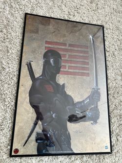 Snake Eyes G. I. Joe 33.5” x 22.5” poster with frame
