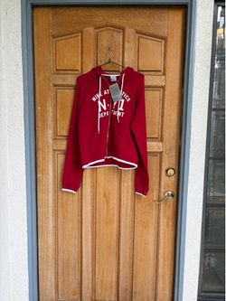 Vtg Nike Athletics N72 Full Zip Hoodie Women’s L Red NWT 2008 Sport Chalet Y2K