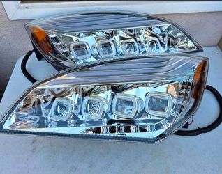 18-24 Freightliner Cascadia LED DRL Projector Headlights Luces Focos Micas Faros Faroles Headlamps