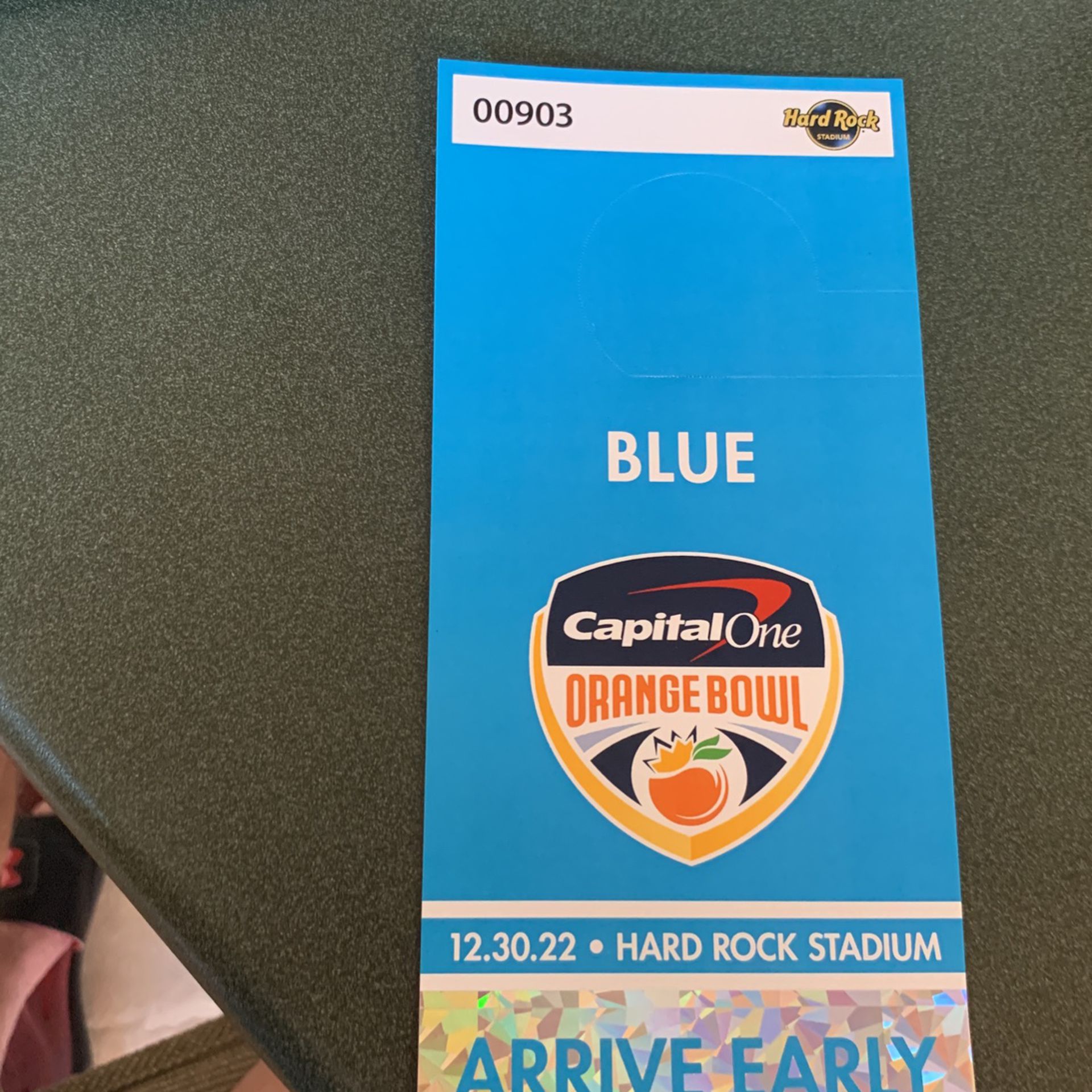 Orange Bowl Parking Pass - Blue Premium