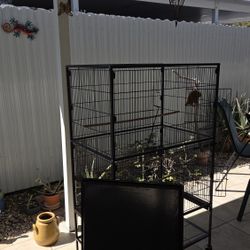 Jaula Negra Para Aves En Exelentes Condiciones Nueva 