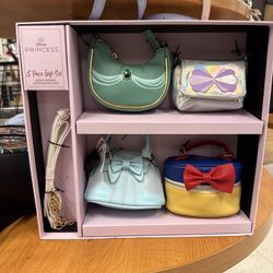 5 Piece Gift Set Disney Princess Micro bags with Adjustable Strap Mini Purses