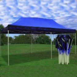 10 x 20 Pop Up Canopy Tent Portable  Instant Canopies Outdoor Market Shelter 10x20 Canopy Blue