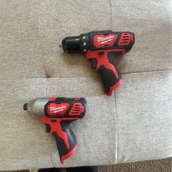 Milwaukee M12 Drills , No Batteries , No Charger 