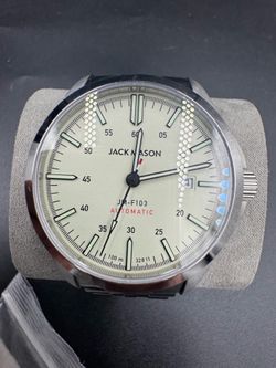 Jack Mason JM-F103 Automatic 40mm White Dial Stainless Bracelet 100m Box Papers