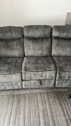 Suede couch