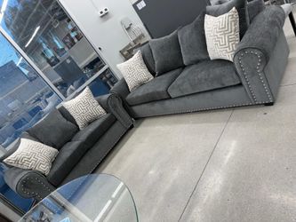 2pc Living Room Set 🩶 Grey Color